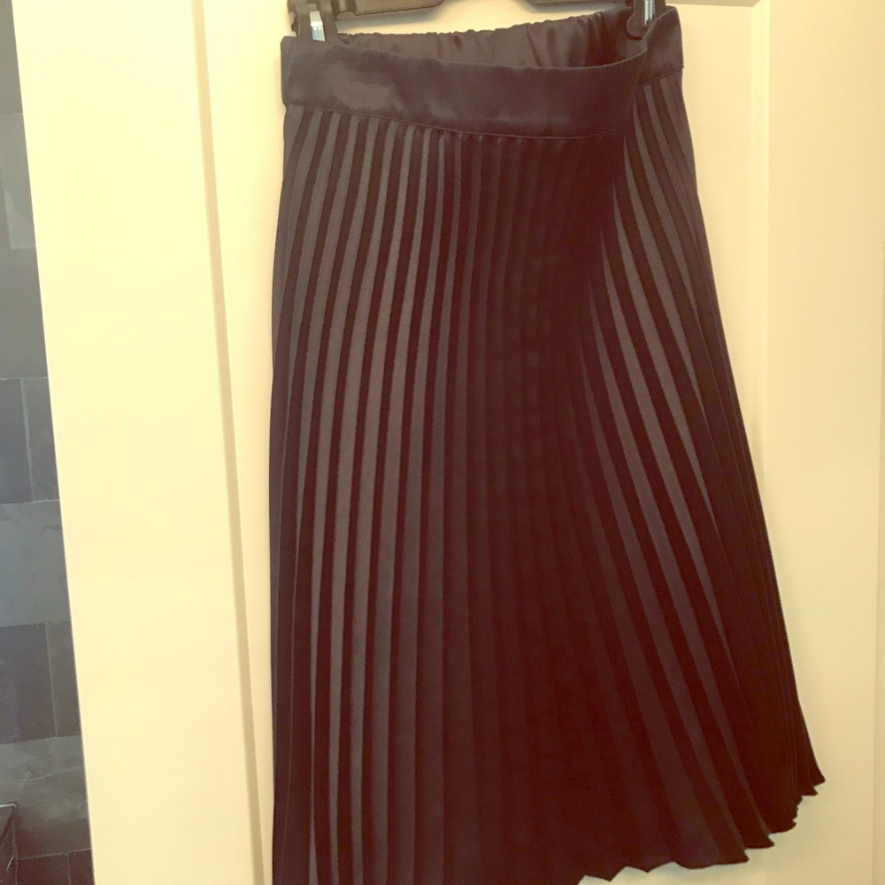 Navy tea length skirt